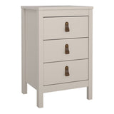 Wooden Bedside Cabinet With 3 Drawers - Barcelona