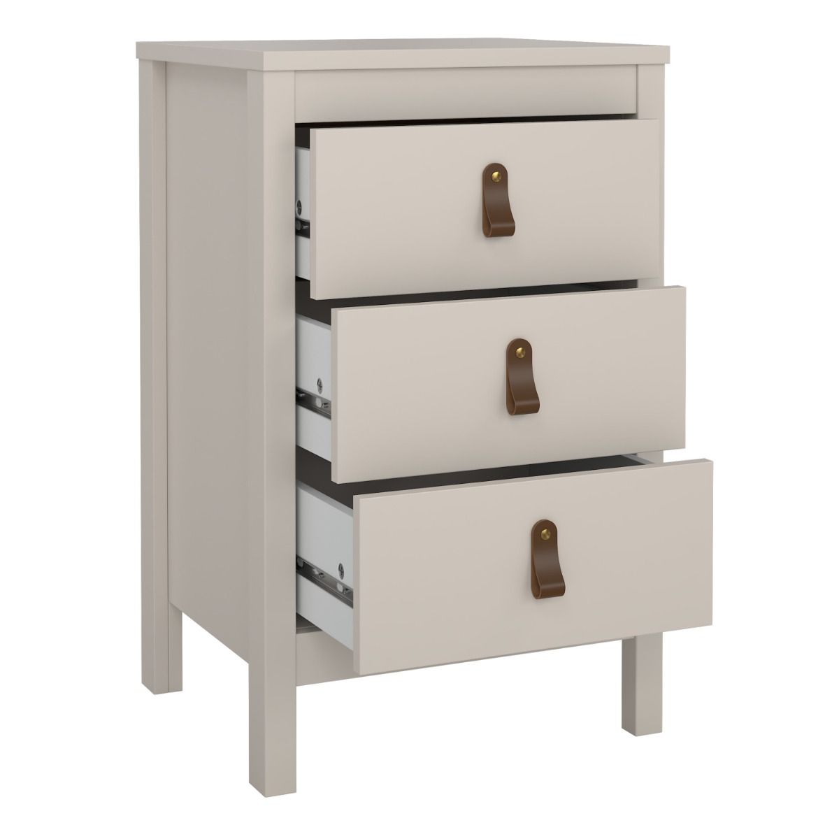 Wooden Bedside Cabinet With 3 Drawers - Barcelona
