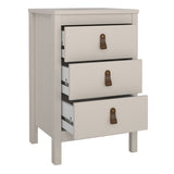 Wooden Bedside Cabinet With 3 Drawers - Barcelona