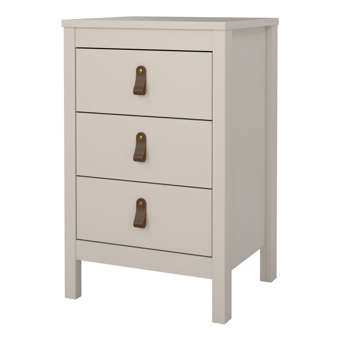 Wooden Bedside Cabinet With 3 Drawers - Barcelona