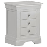 Wooden Bedside Cabinet With 3 Drawers - Bordeaux