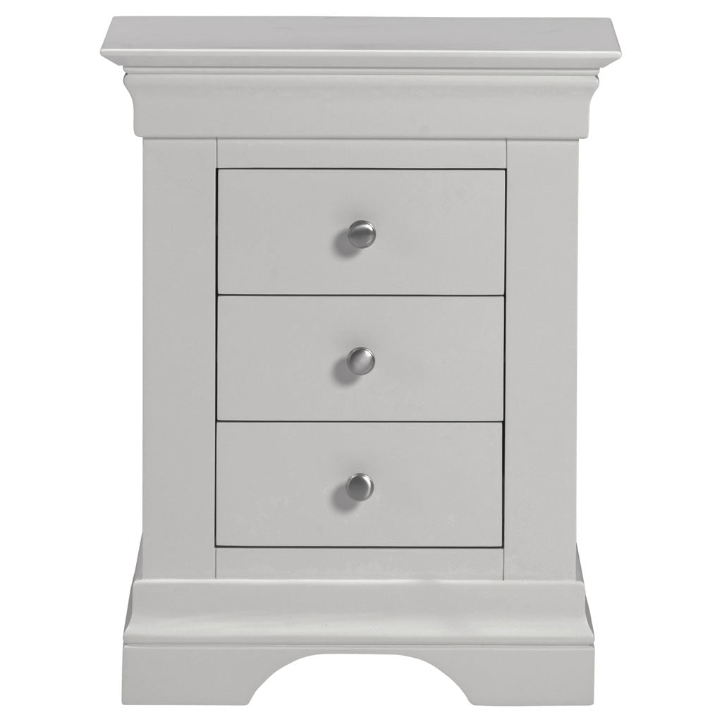Wooden Bedside Cabinet With 3 Drawers - Bordeaux