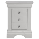 Wooden Bedside Cabinet With 3 Drawers - Bordeaux