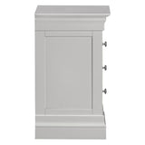 Wooden Bedside Cabinet With 3 Drawers - Bordeaux