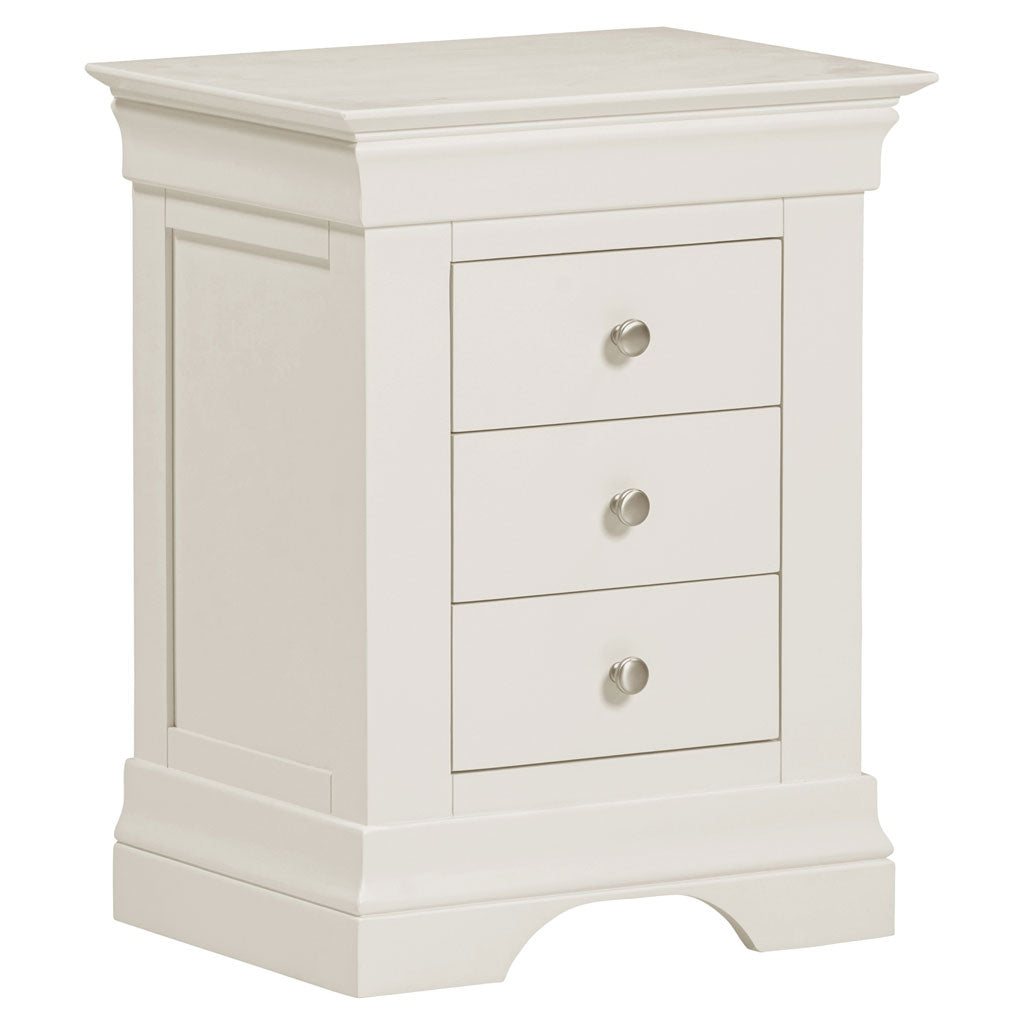Wooden Bedside Cabinet With 3 Drawers - Bordeaux