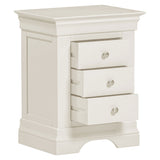 Wooden Bedside Cabinet With 3 Drawers - Bordeaux