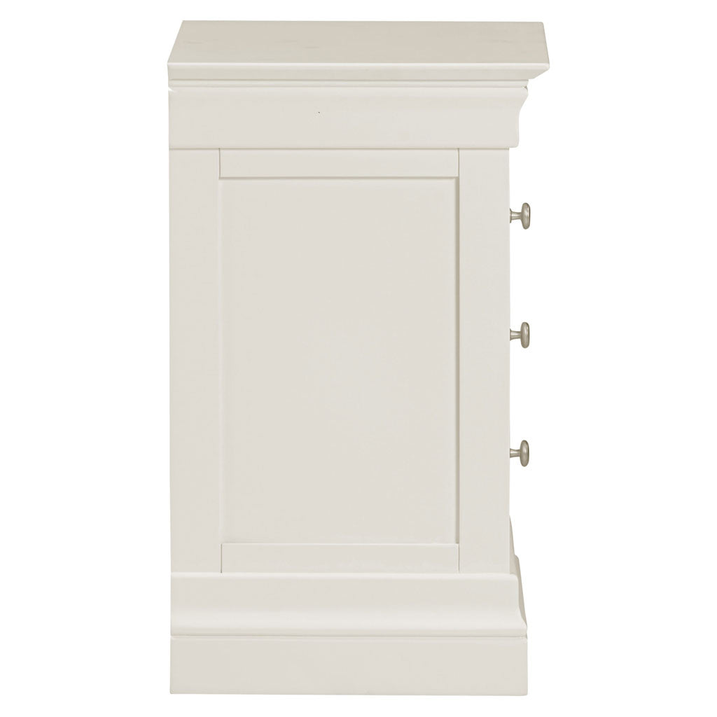 Wooden Bedside Cabinet With 3 Drawers - Bordeaux