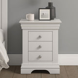 Wooden Bedside Cabinet With 3 Drawers - Bordeaux