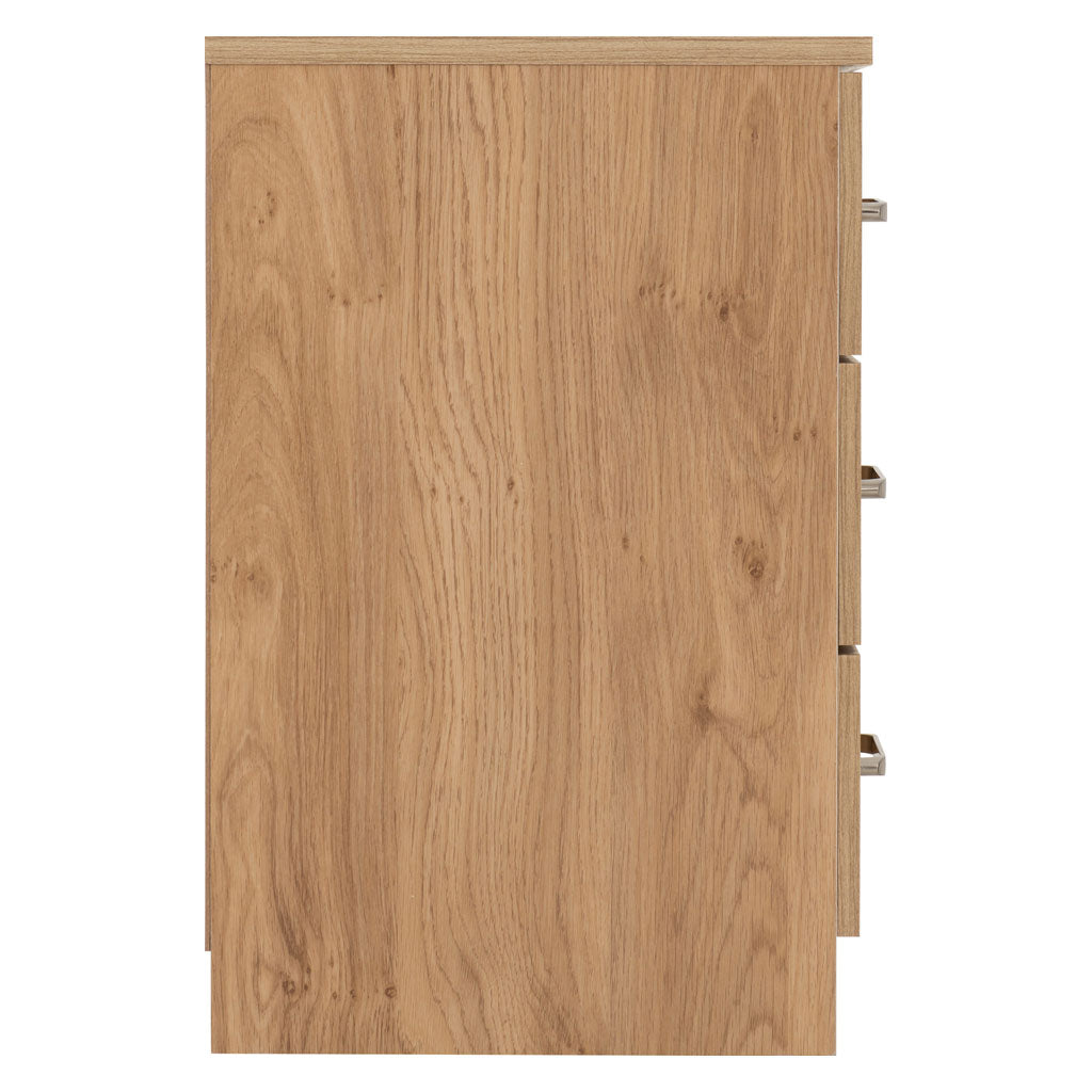 Wooden Bedside Cabinet With 3 Drawers - Dakota