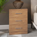 Wooden Bedside Cabinet With 3 Drawers - Dakota