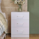 Wooden Bedside Cabinet With 3 Drawers - Dakota