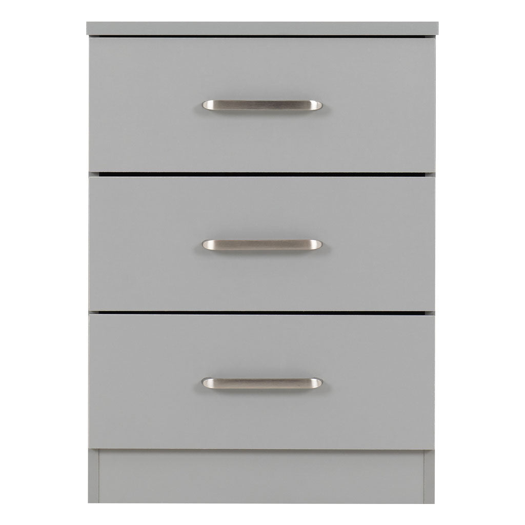 Wooden Bedside Cabinet With 3 Drawers - Dakota