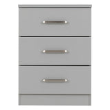 Wooden Bedside Cabinet With 3 Drawers - Dakota