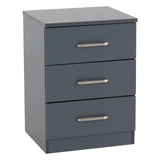 Wooden Bedside Cabinet With 3 Drawers - Dakota