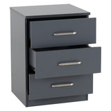 Wooden Bedside Cabinet With 3 Drawers - Dakota