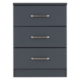 Wooden Bedside Cabinet With 3 Drawers - Dakota