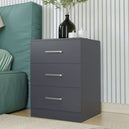 Wooden Bedside Cabinet With 3 Drawers - Dakota