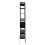 Wooden Bookcase With 1 Sliding Door And 5 Shelves - Angus