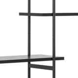 Wooden Bookcase With 1 Sliding Door And 5 Shelves - Angus