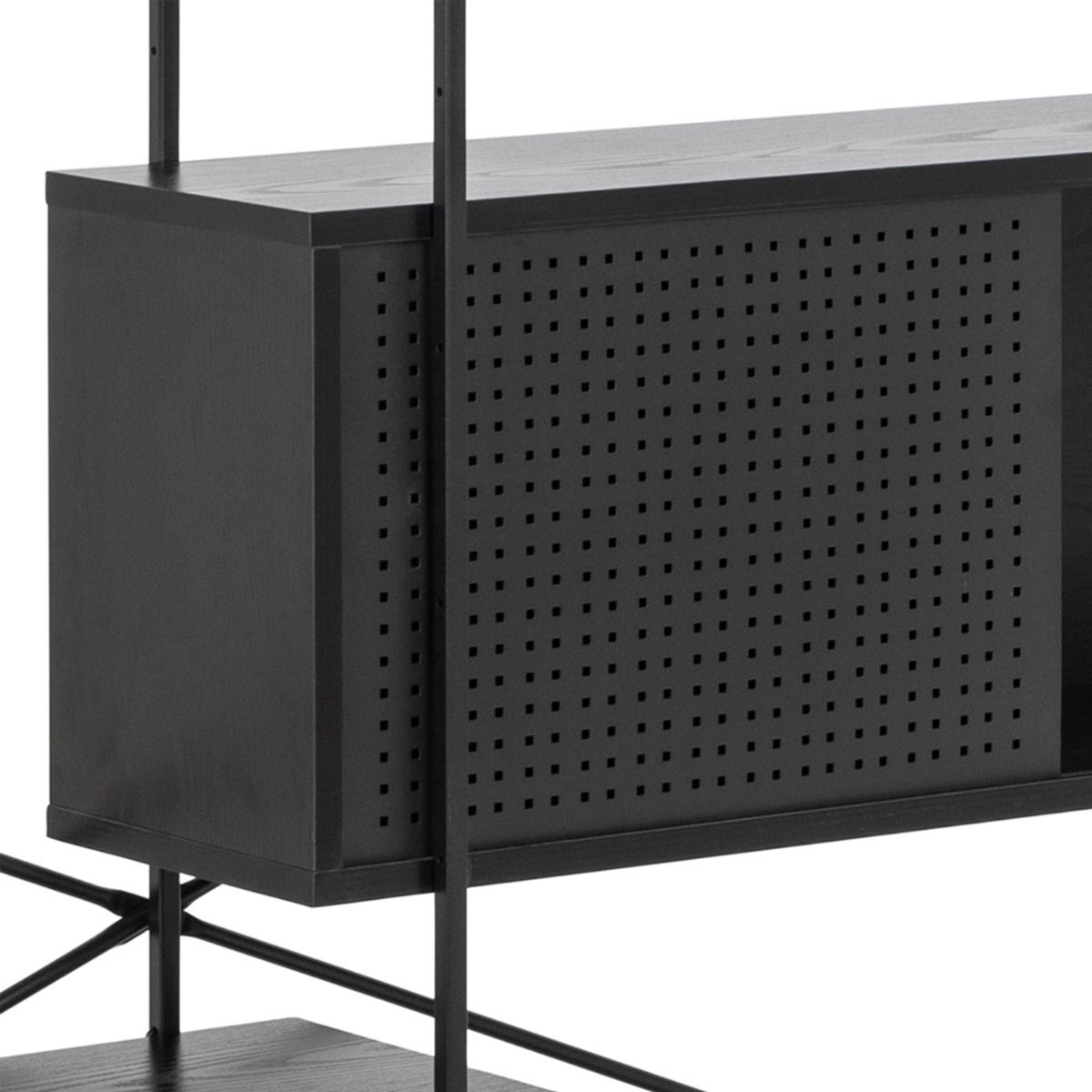Wooden Bookcase With 1 Sliding Door And 5 Shelves - Angus