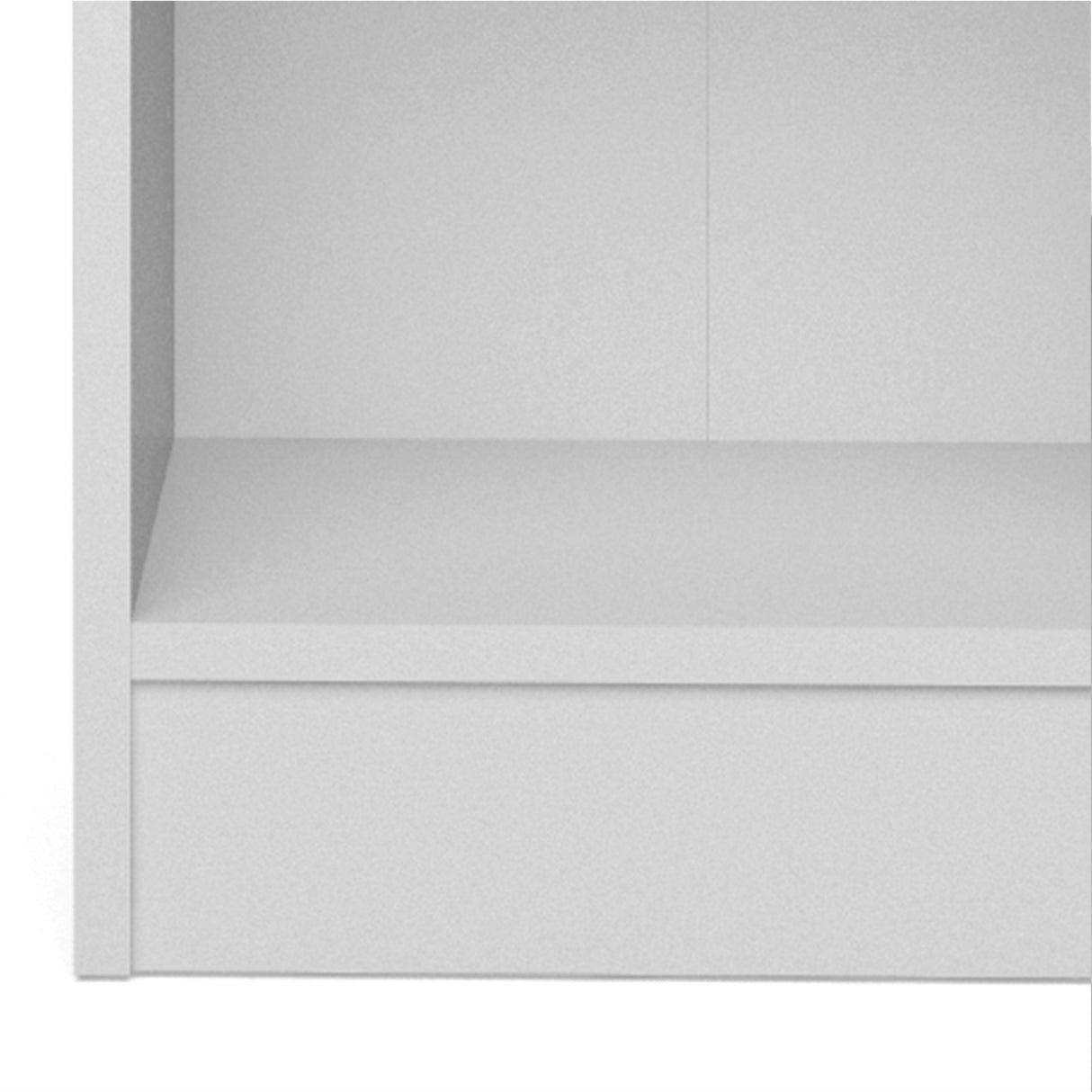 Wooden Bookcase With 2 Shelves Low And Narrow - Basic