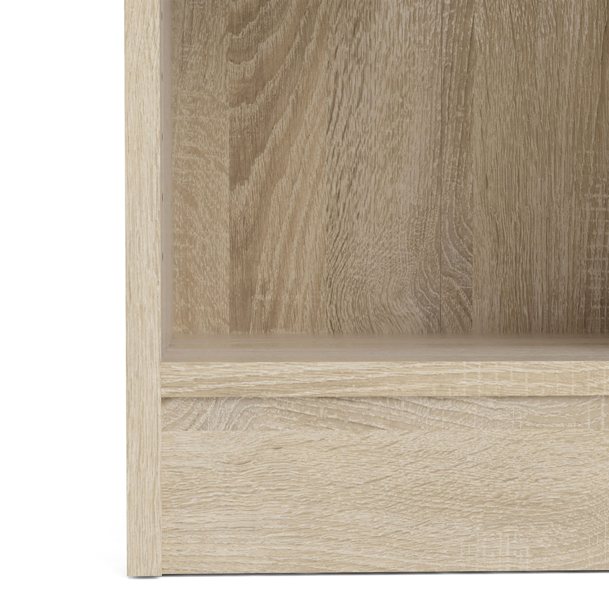 Wooden Bookcase With 2 Shelves Low And Narrow - Basic