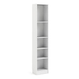 Wooden Bookcase With 4 Shelves Tall And Narrow - Basic