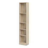 Wooden Bookcase With 4 Shelves Tall And Narrow - Basic