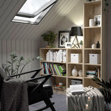 Wooden Bookcase With 4 Shelves Tall And Narrow - Basic
