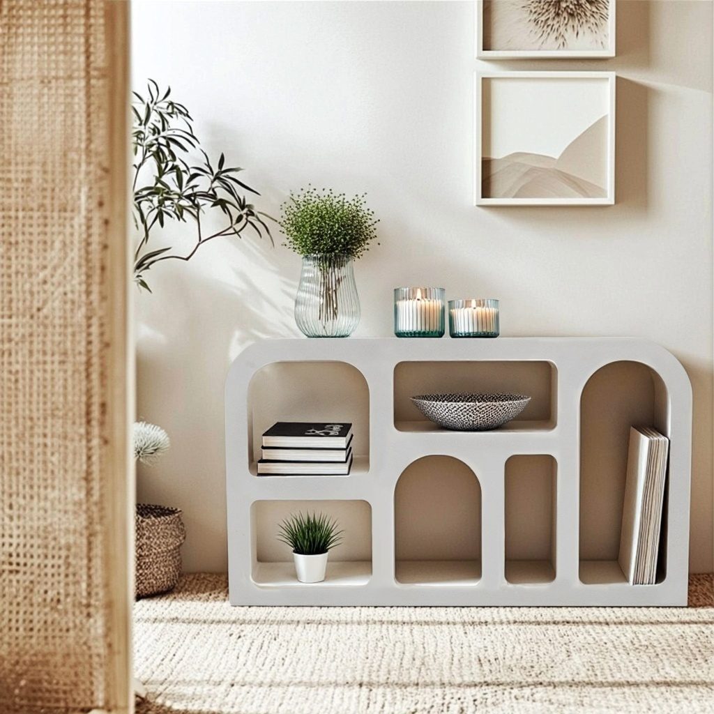 Wooden Bookcase Large in Geometric Design - Geo
