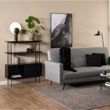 Wooden Bookcase Small With 2 Sliding Doors - Angus