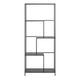 Wooden Bookcase Tall With 4 shelves in Black - Infinity