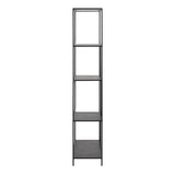 Wooden Bookcase Tall With 4 shelves in Black - Infinity