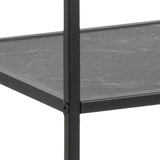 Wooden Bookcase Tall With 4 shelves in Black - Infinity