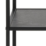 Wooden Bookcase Tall With 4 shelves in Black - Infinity
