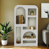 Wooden Bookcase Tall in Geometric Design - Geo