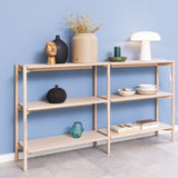 Wooden Bookcase Wide With 4 Shelves - Braidwood