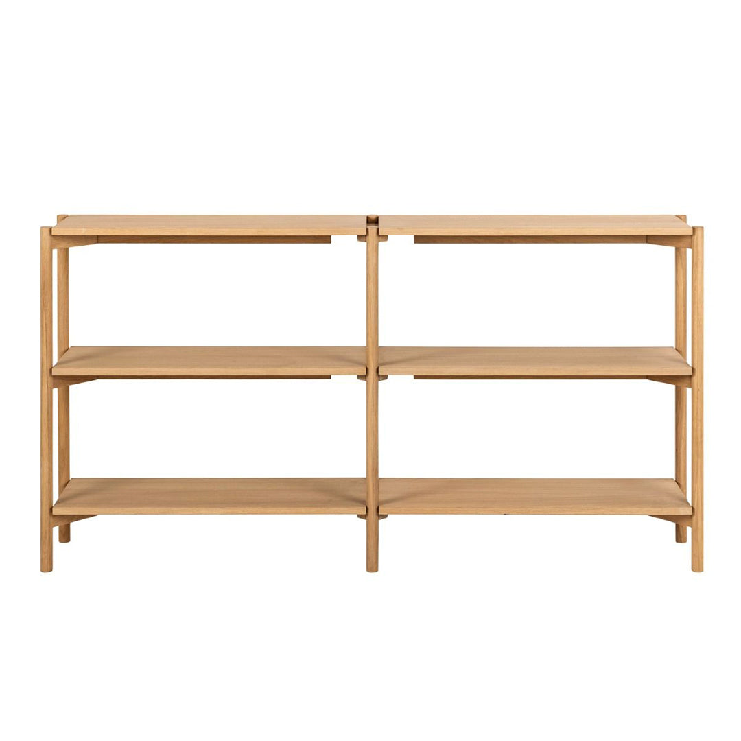 Wooden Bookcase Wide With 4 Shelves - Braidwood