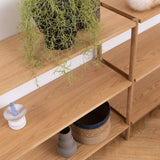 Wooden Bookcase Wide With 4 Shelves - Braidwood