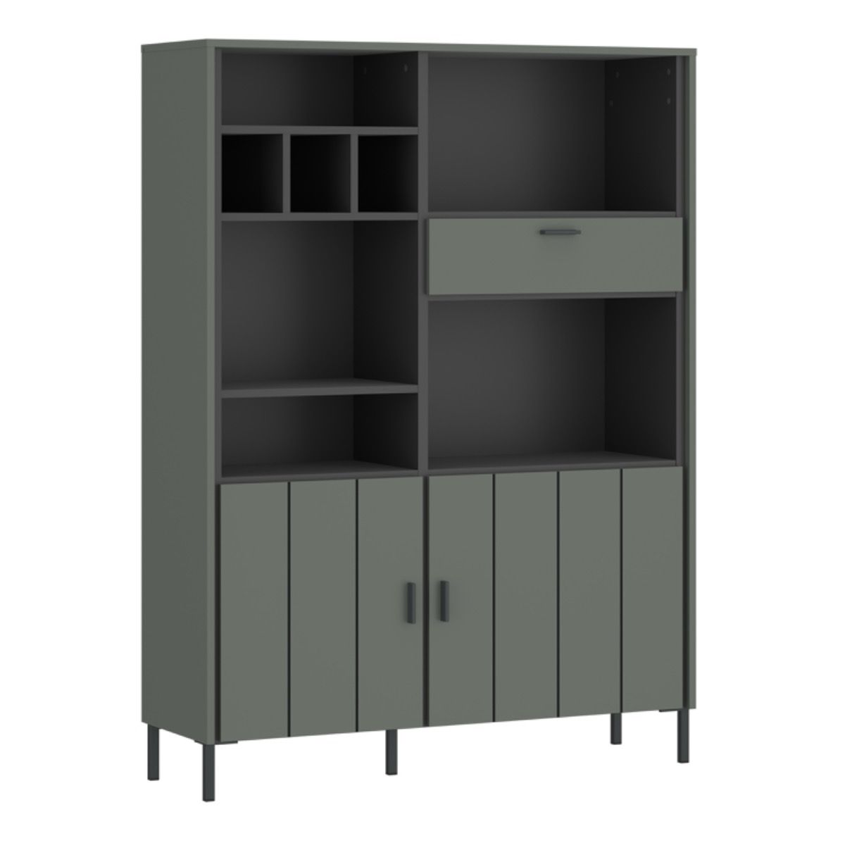 Wooden Bookcase With 2 Doors And 1 Drawer - Arundel