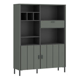 Wooden Bookcase With 2 Doors And 1 Drawer - Arundel