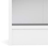 Wooden Bookcase With 2 Shelves Low And Wide - Basic