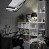 Wooden Bookcase With 2 Shelves Low And Wide - Basic