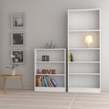 Wooden Bookcase With 2 Shelves Low And Wide - Basic