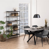 Wooden Bookcase With 5 Shelves - Angus