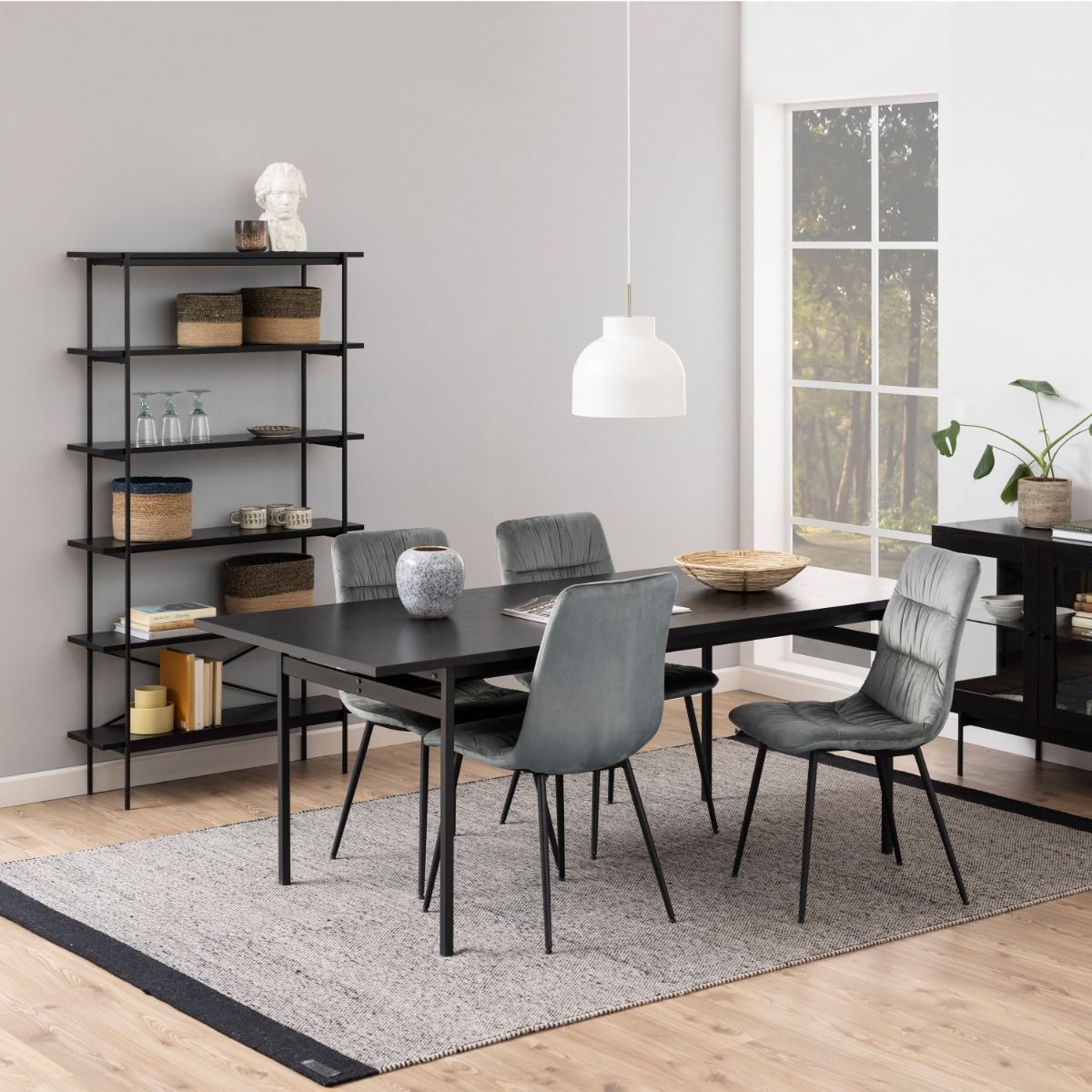 Wooden Bookcase With 5 Shelves - Angus