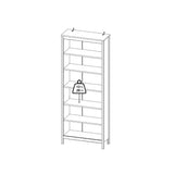 Wooden Bookcase With 5 Shelves - Barcelona