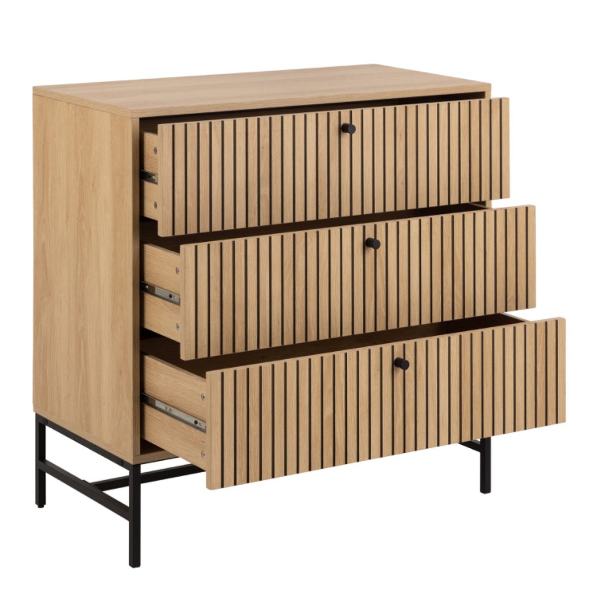 Wooden Chest Of 3 Drawers - Albany