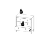 Wooden Chest Of 3 Drawers - Barcelona