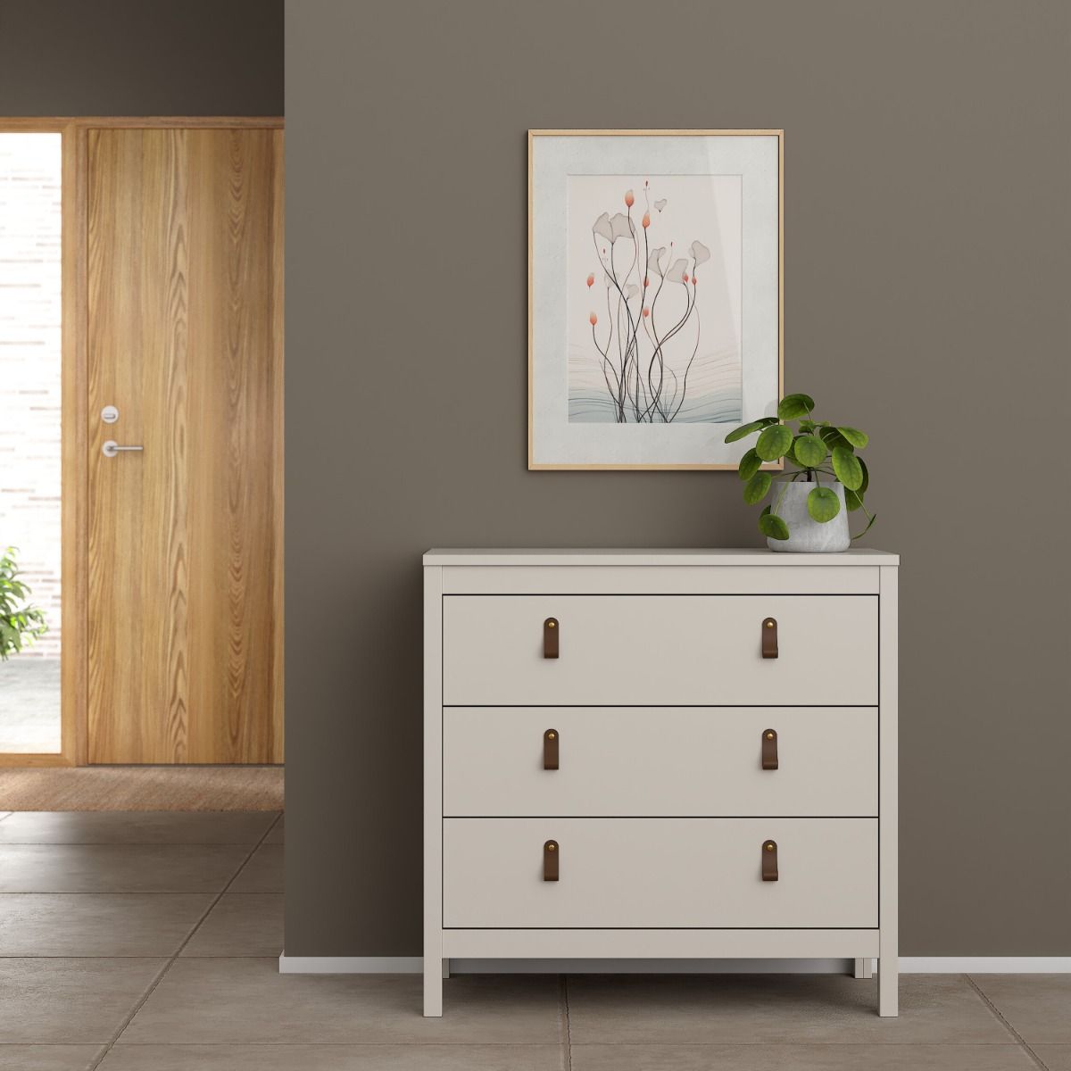 Wooden Chest Of 3 Drawers - Barcelona